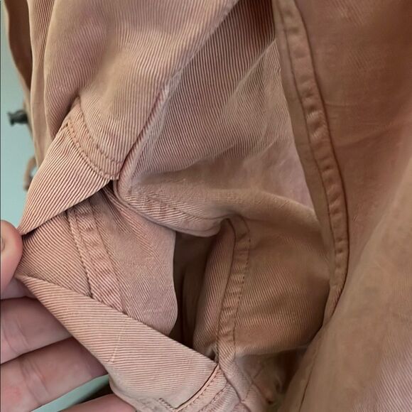 Rails Collins Distressed Linen Blend Utility Boho Jacket Modern In Rose Dust - Picture 10 of 15